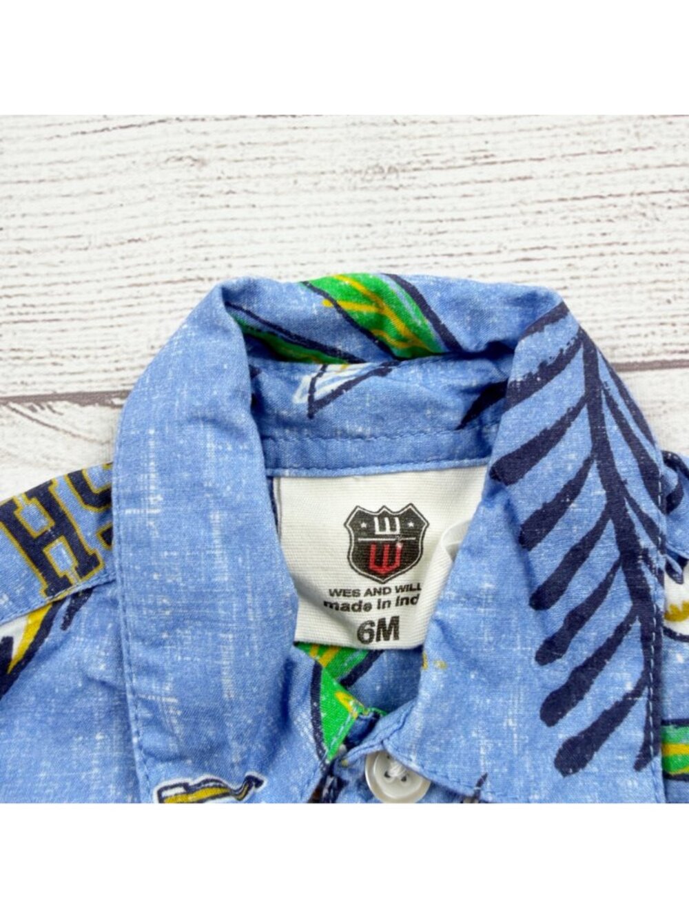 Wes And Willy Notre Dame Fighting Irish Baby Button Up Romper 3-6 Months - Picture 2 of 5
